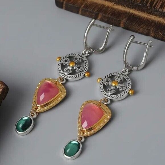 retro dangle earrings A219 - Picture 1 of 3